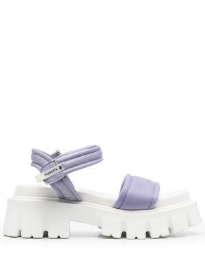 Usnjene sandali s platformo Premiata vijolična