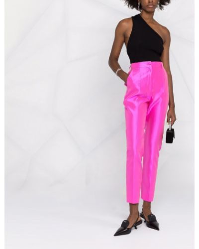 Pantalones de cintura alta Dolce & Gabbana rosa