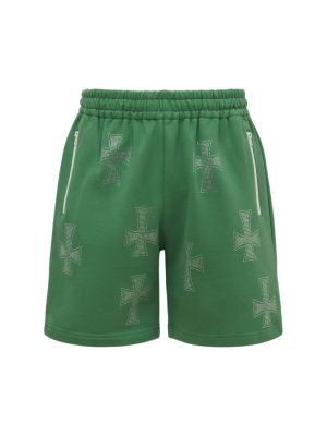 Shorts en coton en cristal Unknown vert