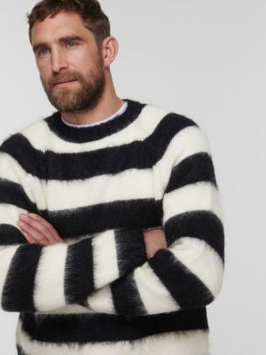 Mohérový pruhovaný vlnený sveter Undercover
