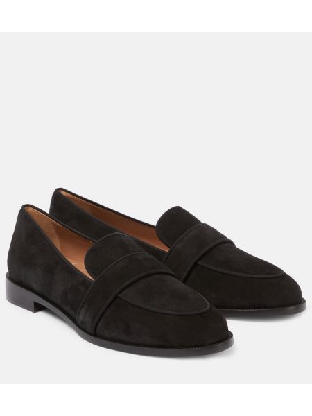 Loafers i mocka Aquazzura svart