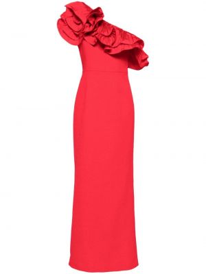 Virágos estélyi ruha Rebecca Vallance piros