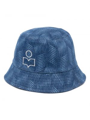 Raštuotas kepurė su abstrakčiu raštu Isabel Marant mėlyna