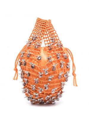 Shopper avec perles à imprimé Lanvin orange