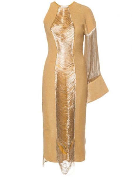 Φόρεμα Alexander Mcqueen χρυσό