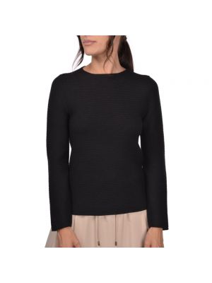 Sweter z wełny merino Gran Sasso czarny