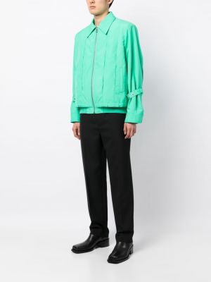 Plisovaná košile na zip Songzio zelená