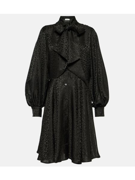 Жаккард платье-рубашка Nina Ricci черное