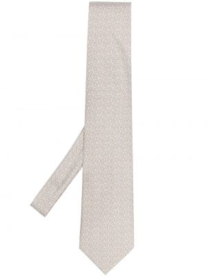Hedvábná kravata s potiskem Hermès