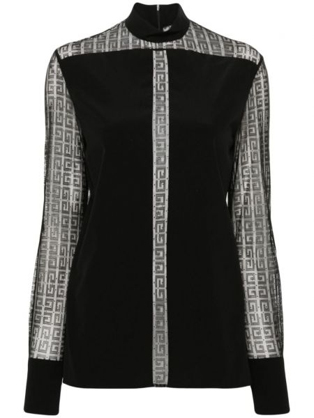 Копринена блуза Givenchy черно