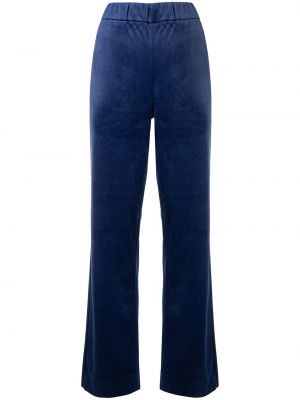 Pantalones rectos con bordado Emporio Armani azul