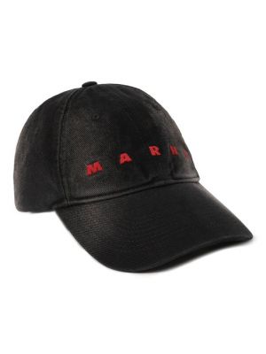 Хлопковая кепка Marni черная