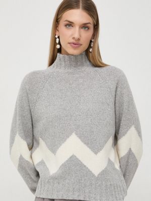 Gyapjú pulóver Marella szürke