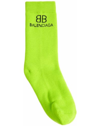 Bavlněné ponožky Balenciaga zelené
