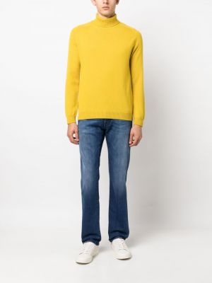 Sweter z kaszmiru Boglioli żółty