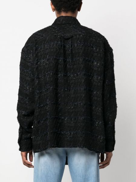 Camicia di lana oversize Faith Connexion nero
