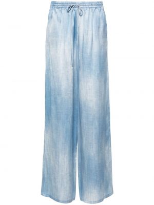 Svilene hlače bootcut Ermanno Scervino plava