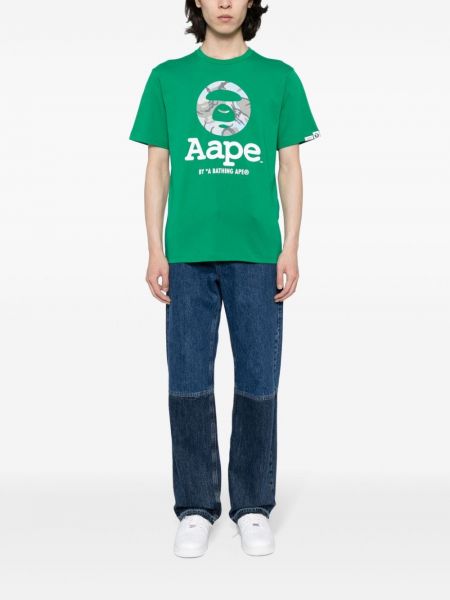 Koszulka bawełniana Aape By A Bathing Ape zielona