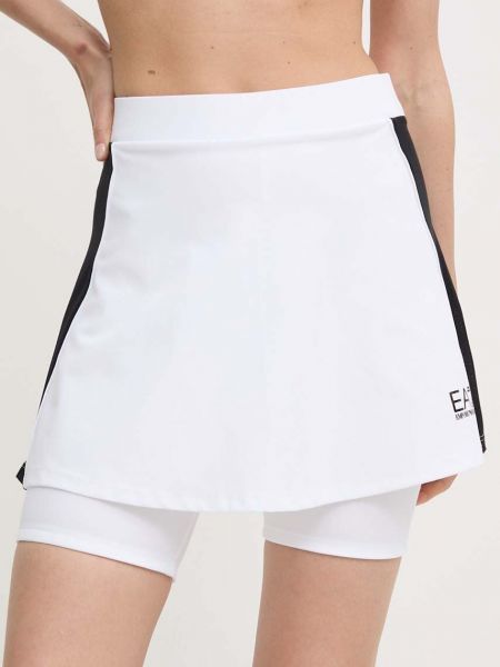 Спортивная юбка мини Ea7 Emporio Armani белая