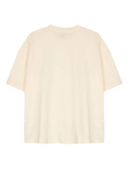 Kokvilnas t-krekls Nanushka balts