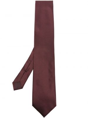 Jedwabny krawat żakardowy Tom Ford czerwony