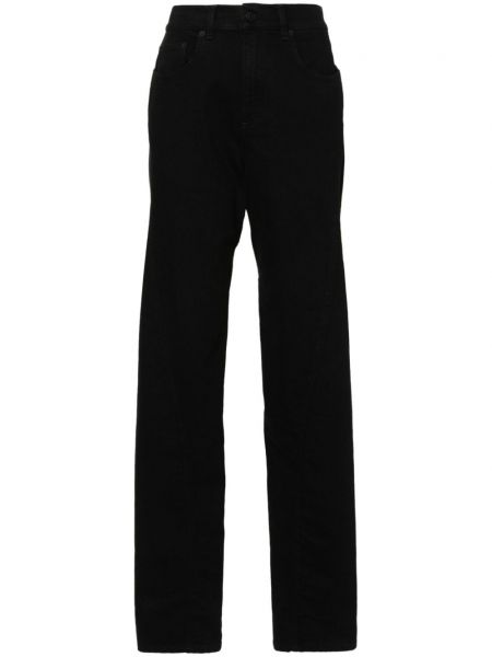 Skinny fit džínsy s vysokým pásom Mugler čierna