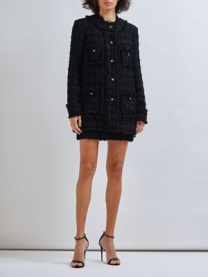 Giacca di lana in tweed Dolce & Gabbana nero