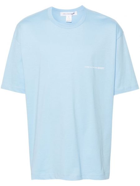 Bombažna majica s potiskom Comme Des Garçons modra