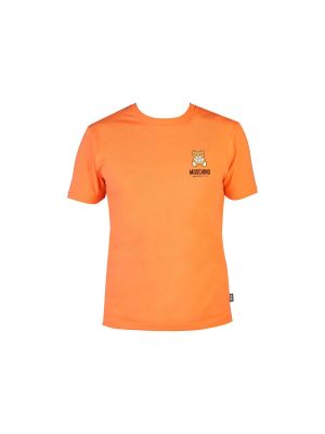 Tričko s krátkými rukávy Moschino oranžové