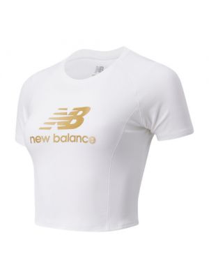 T-shirt aus baumwoll New Balance weiß