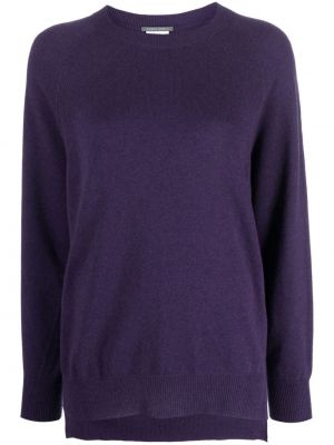 Пуловер с кръгло деколте Alberta Ferretti виолетово