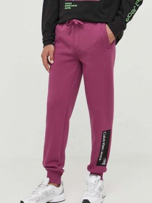 Панталон Calvin Klein Jeans виолетово