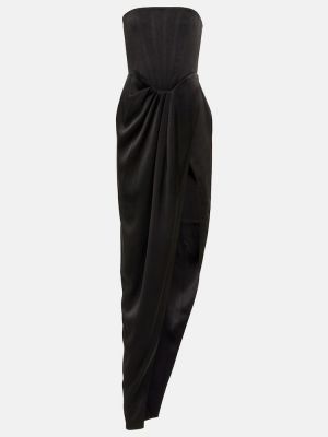 Σατέν μάξι φόρεμα Alex Perry μαύρο