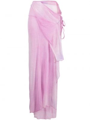 Maksi suknja s draperijom Acne Studios ljubičasta