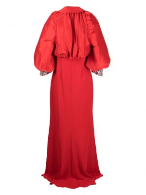 Vakarinė suknelė su kristalais Badgley Mischka raudona