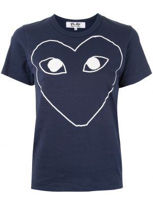 Mustriline t-särk Comme Des Garçons Play sinine