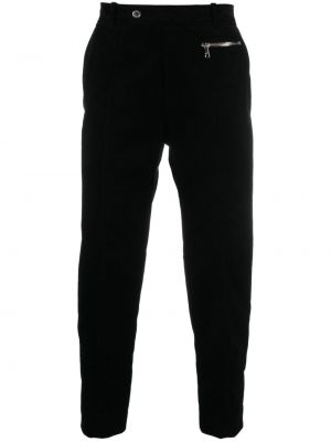 Rovné nohavice na zips Balmain čierna