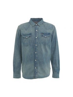 Camicia jeans di cotone Ralph Lauren blu
