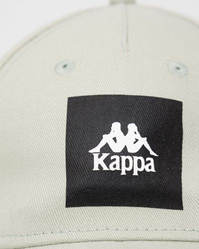 Зеленая хлопковая кепка с принтом Kappa