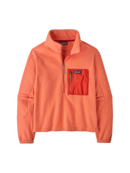 Пуловер на молнии Patagonia оранжевый