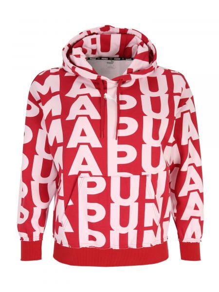 Пуловер с качулка Puma червено