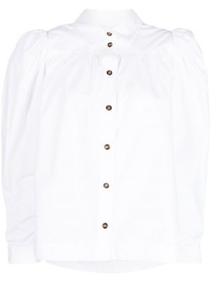 Риза Ganni бяло