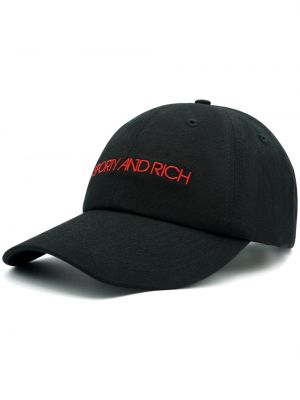 Haftowana czapka z daszkiem Sporty And Rich czarna