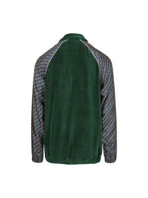 Aksamitna kurtka przejściowa oversize Gucci zielona