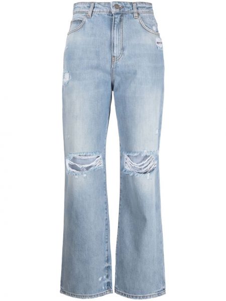 Rippet jeans 7/8 Pinko blå