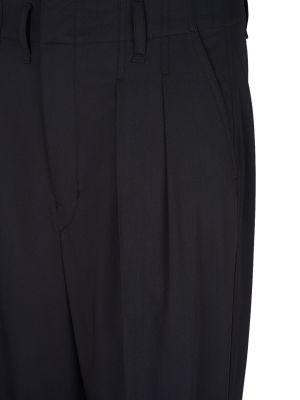 Volnene hlače Lemaire črna