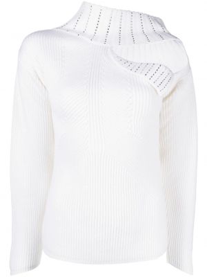Вълнен пуловер Genny бяло