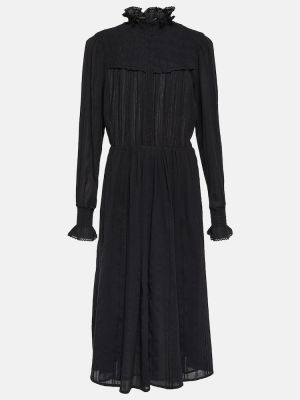 Robe mi-longue en coton à motif étoile Marant étoile noir