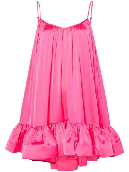 Saténové koktejlové šaty Nissa růžové