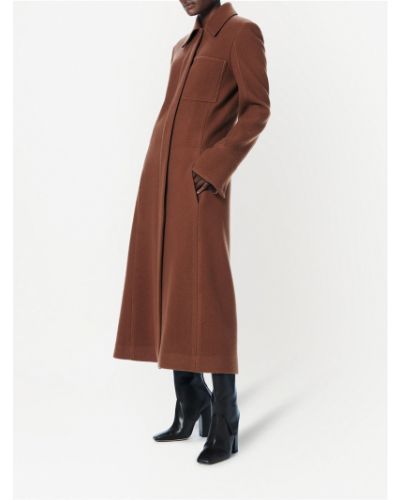Płaszcz wełniany Victoria Victoria Beckham brązowy